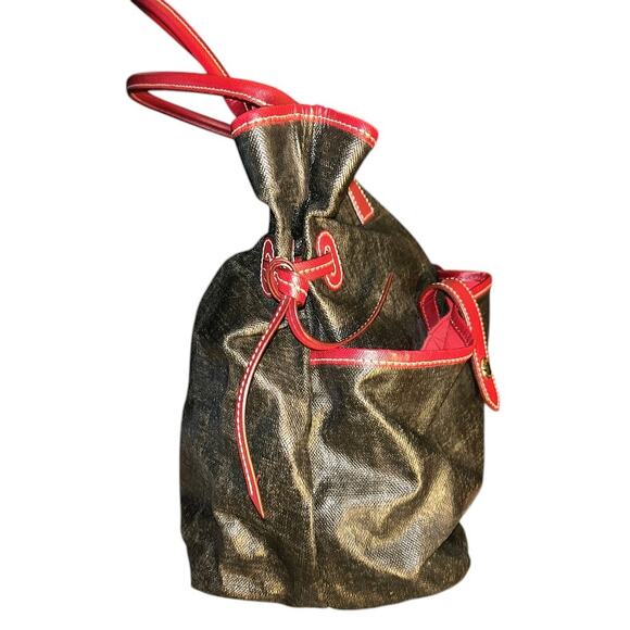 Dooney & Bourke PVC Red & Black Satchel K8192265 - Picture 5 of 9